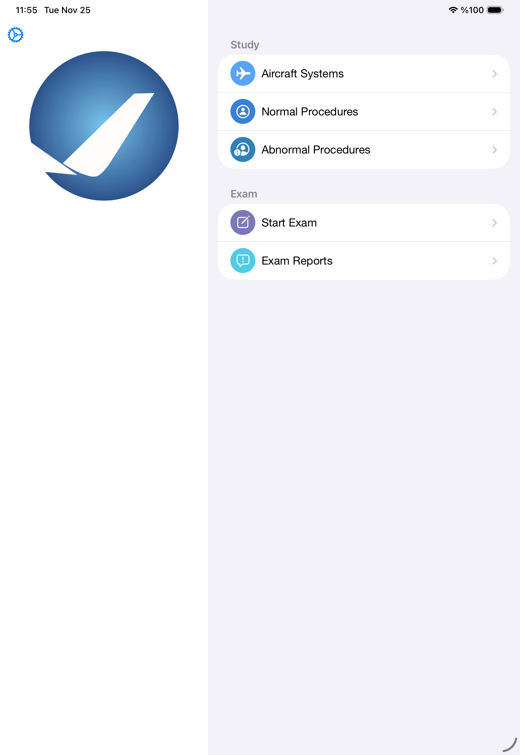 A320 Question Bank & Study app screen